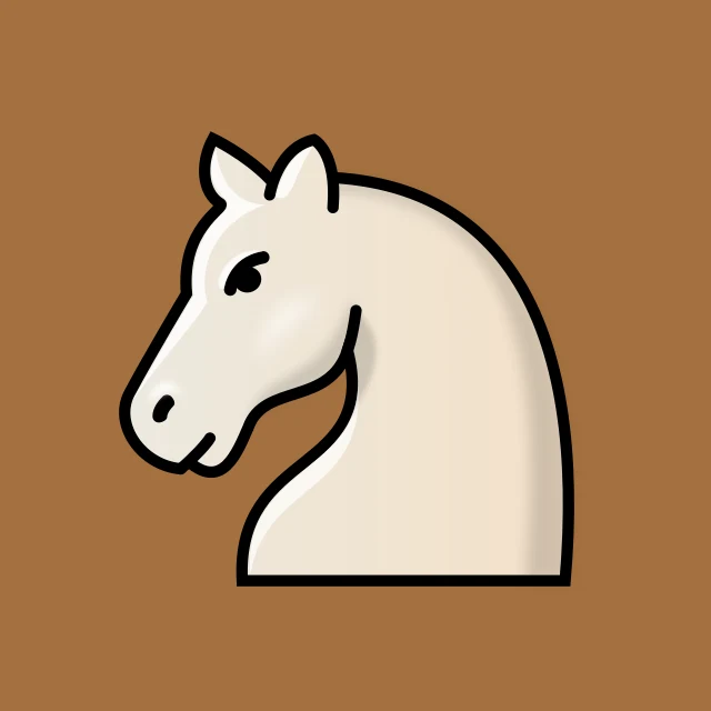 White knight chess piece: what it looks like on the board