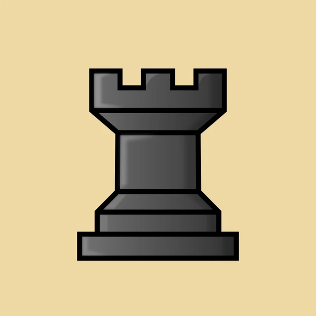 Black rook chess piece: what it looks like on the board