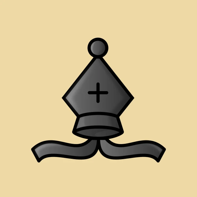 Black bishop chess piece: what it looks like on the board